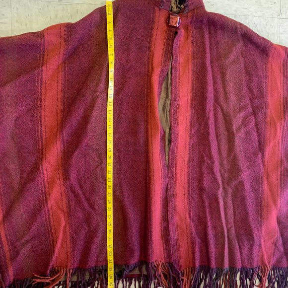 Vtg One of a Kind handwoven Fibers for All Seasons hooded blanket poncho, Zoller - Picture 15 of 15